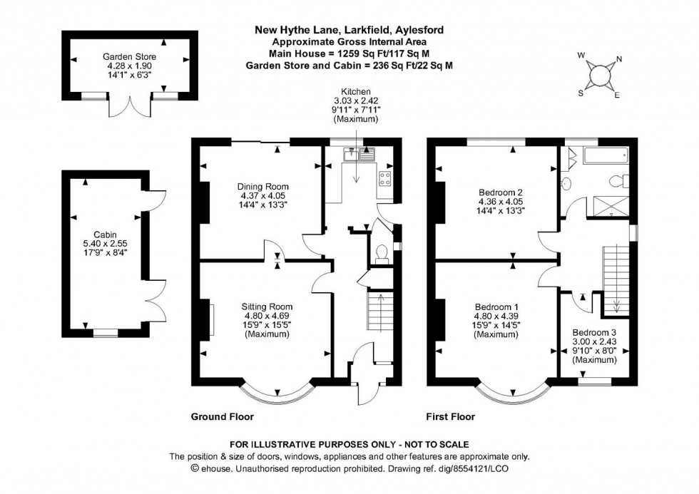 Floorplan for New Hythe Lane, Larkfield, ME20 6RY