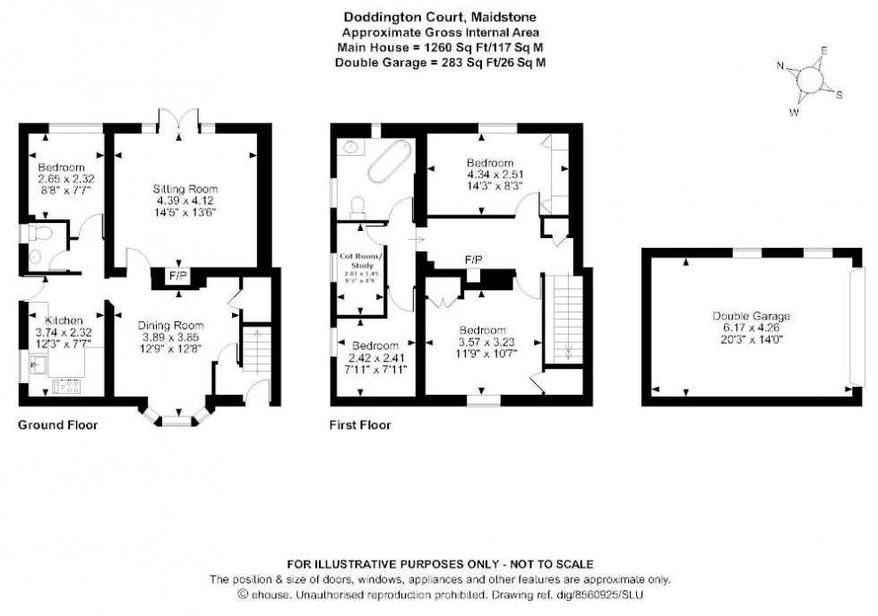 Floorplan for Brunswick Cottage, Doddington Court, Maidstone