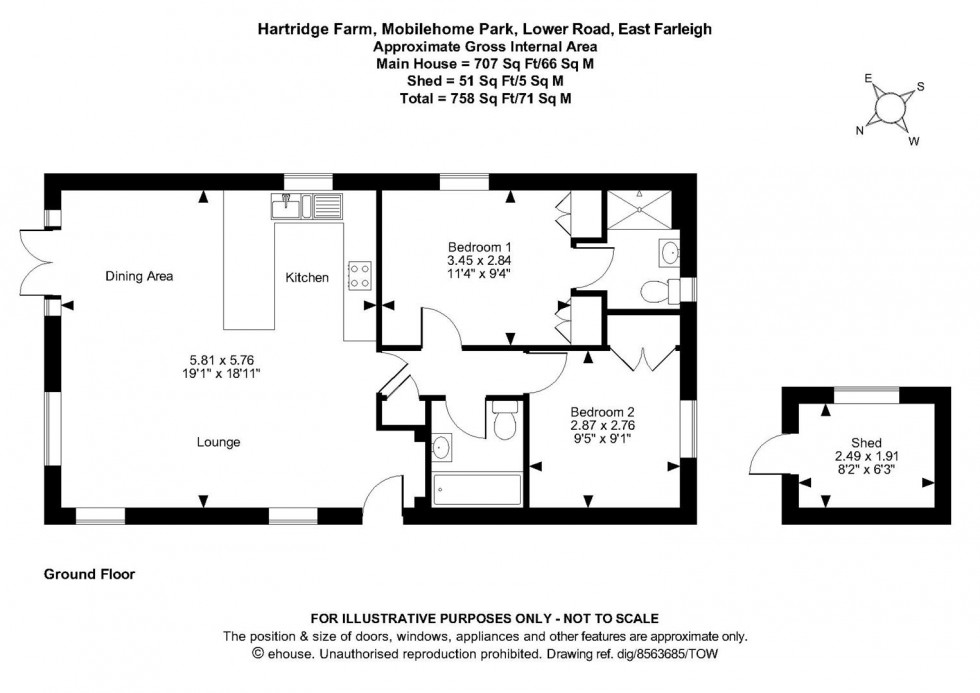 Floorplan for Lower Road, East Farleigh, Maidstone