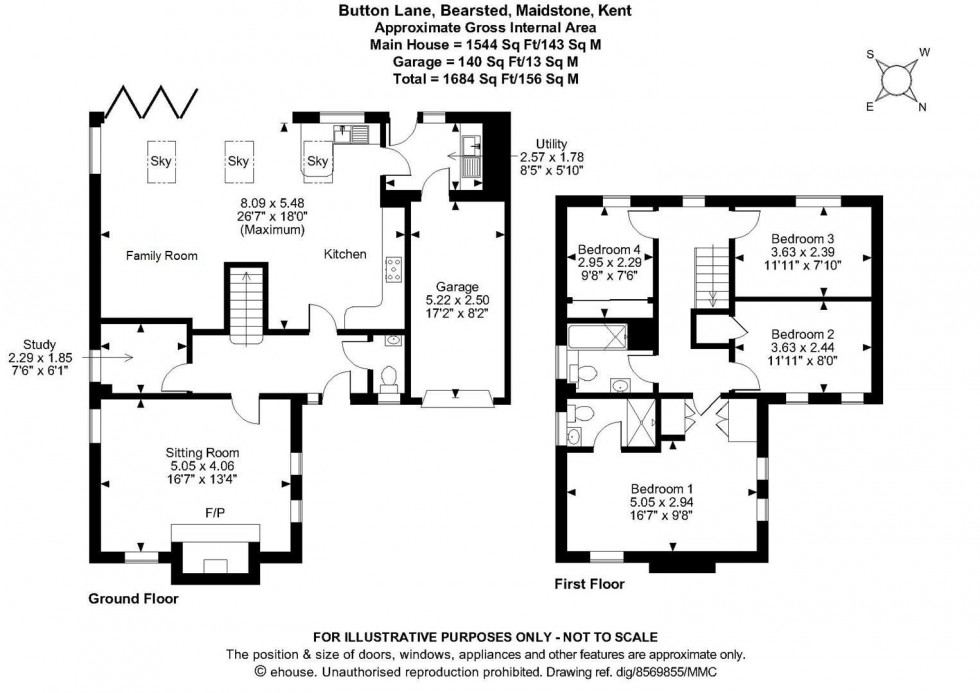 Floorplan for Button Lane, Bearsted, Maidstone