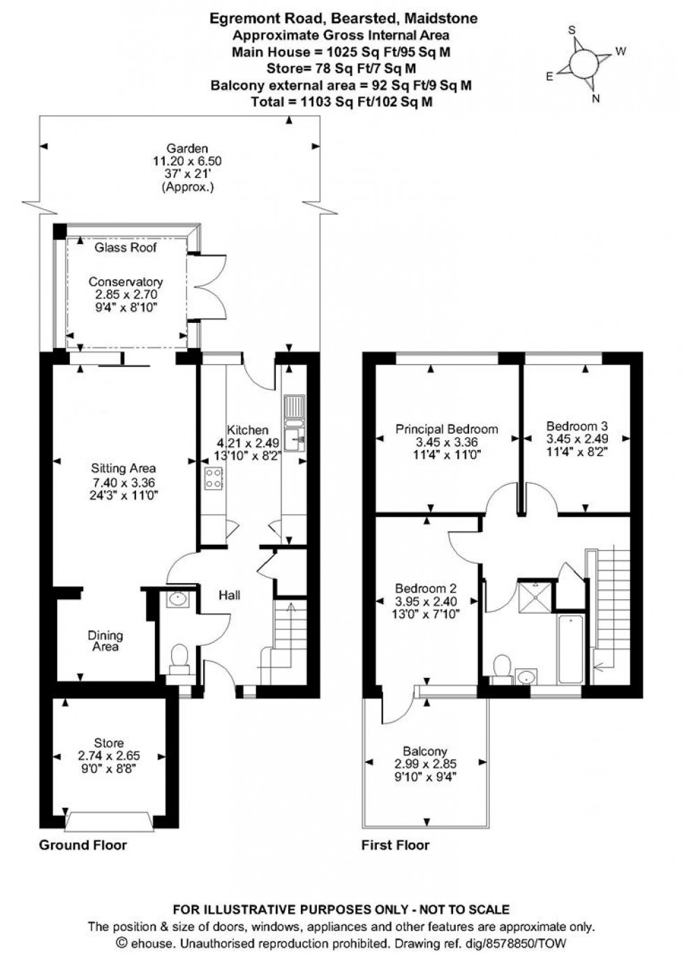 Floorplan for Egremont Road, Bearsted, Maidstone