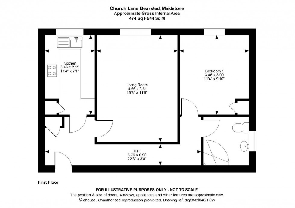 Floorplan for Church Lane, Bearsted, Maidstone