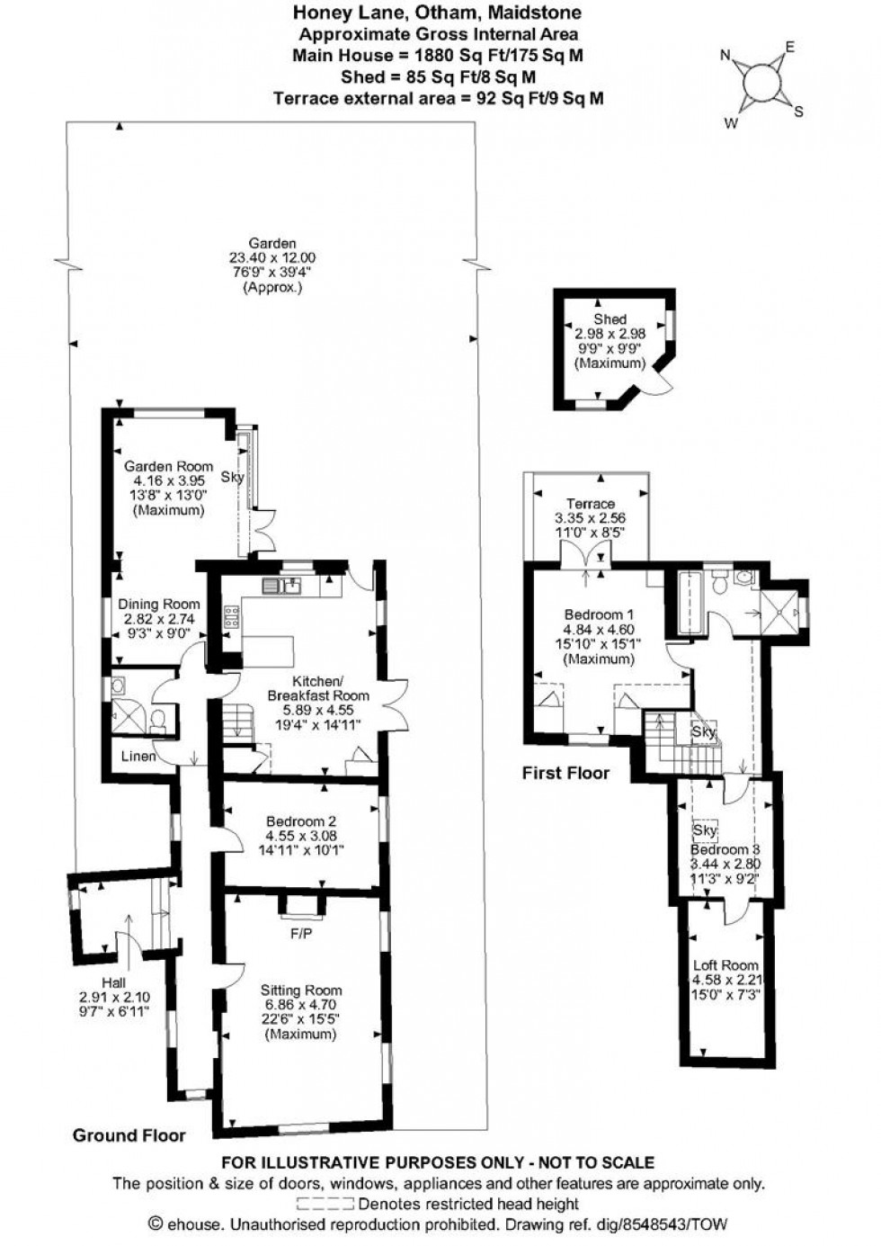 Floorplan for Honey Lane, Otham, Maidstone