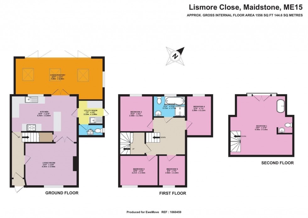 Floorplan for Lismore Close, Maidstone