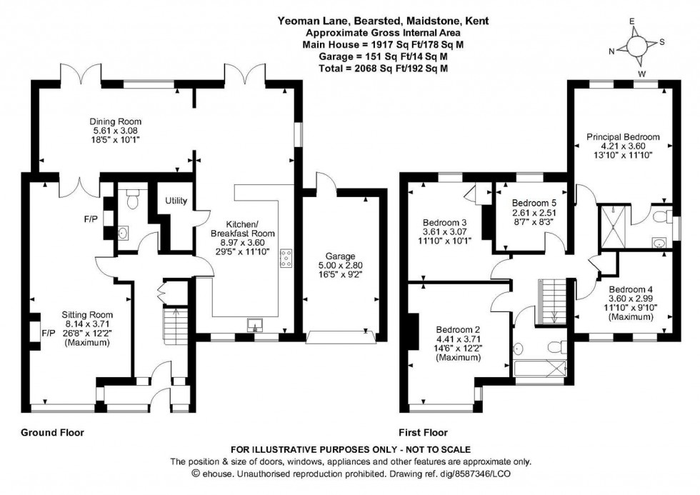 Floorplan for Yeoman Lane, Bearsted, Maidstone