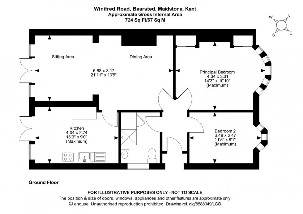 Floorplan for Winifred Road, Bearsted, Maidstone
