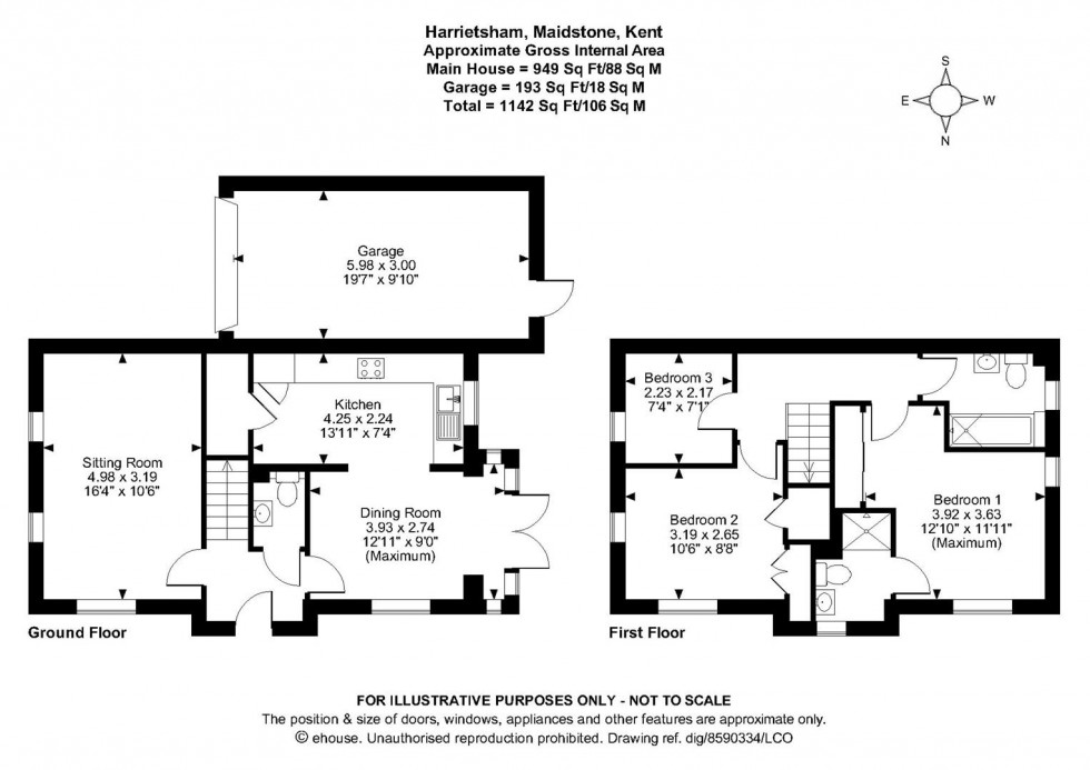 Floorplan for Matthews Avenue, Harrietsham, Maidstone