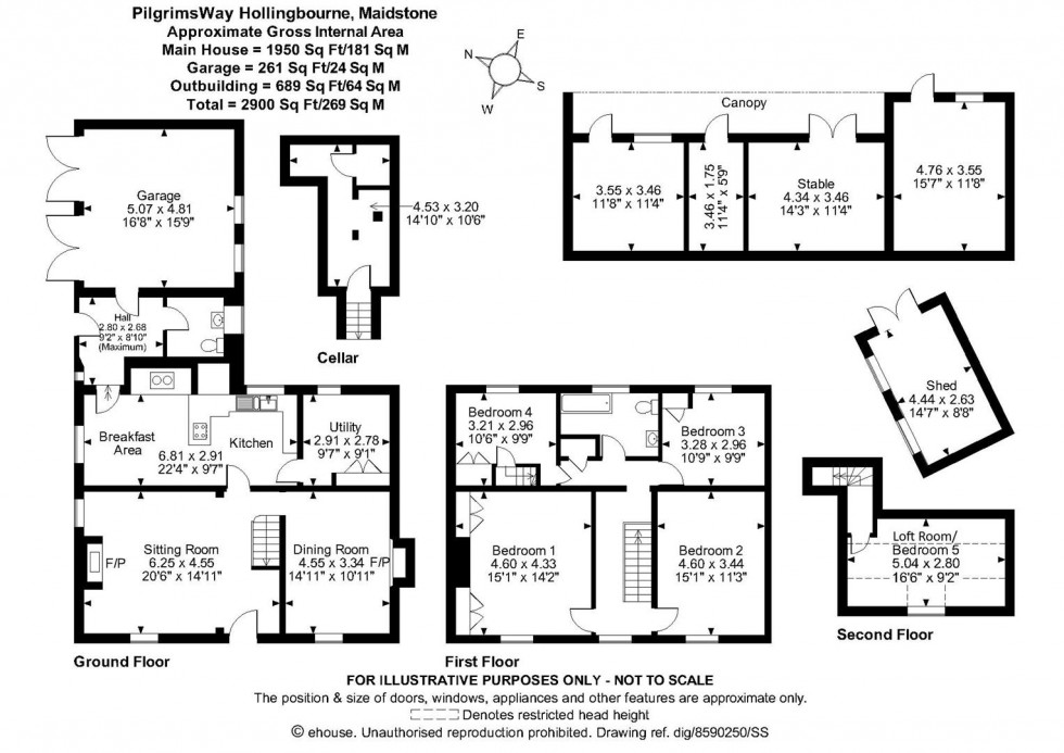 Floorplan for Pilgrims Way, Hollingbourne, Maidstone