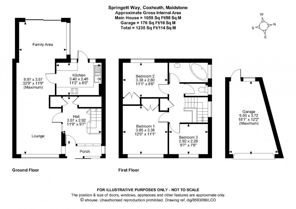 Floorplan for Springett Way, Coxheath, Maidstone