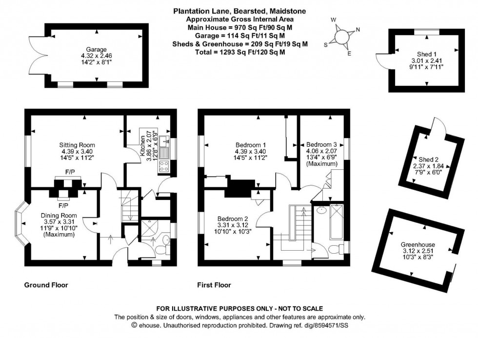 Floorplan for Plantation Lane, Bearsted, Maidstone