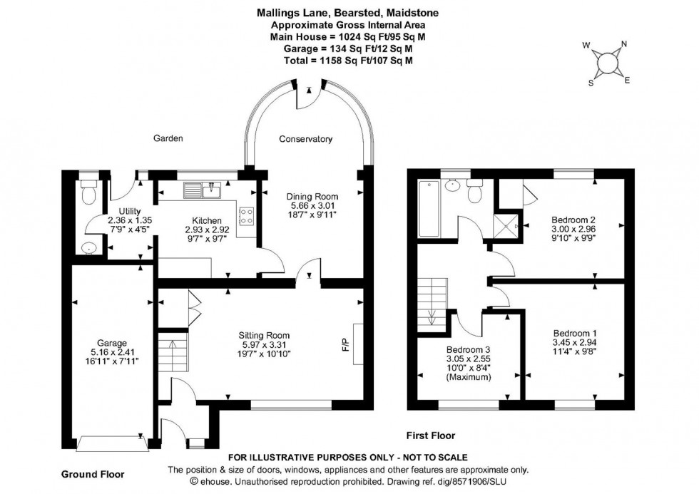 Floorplan for Mallings Lane, Bearsted, Maidstone