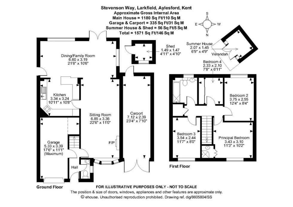 Floorplan for Stevenson Way, Larkfield, Aylesford