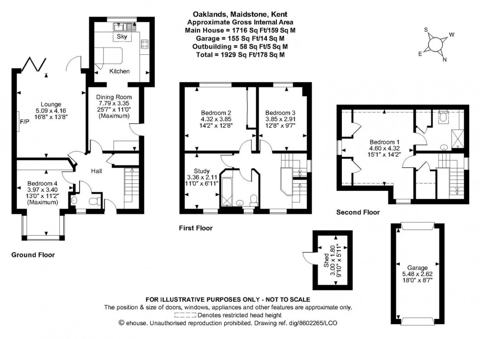 Floorplan for Oaklands, Maidstone