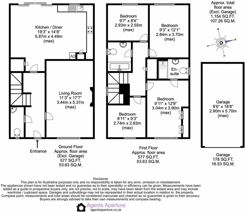 Floorplan for Albion Drive, Larkfield, Aylesford