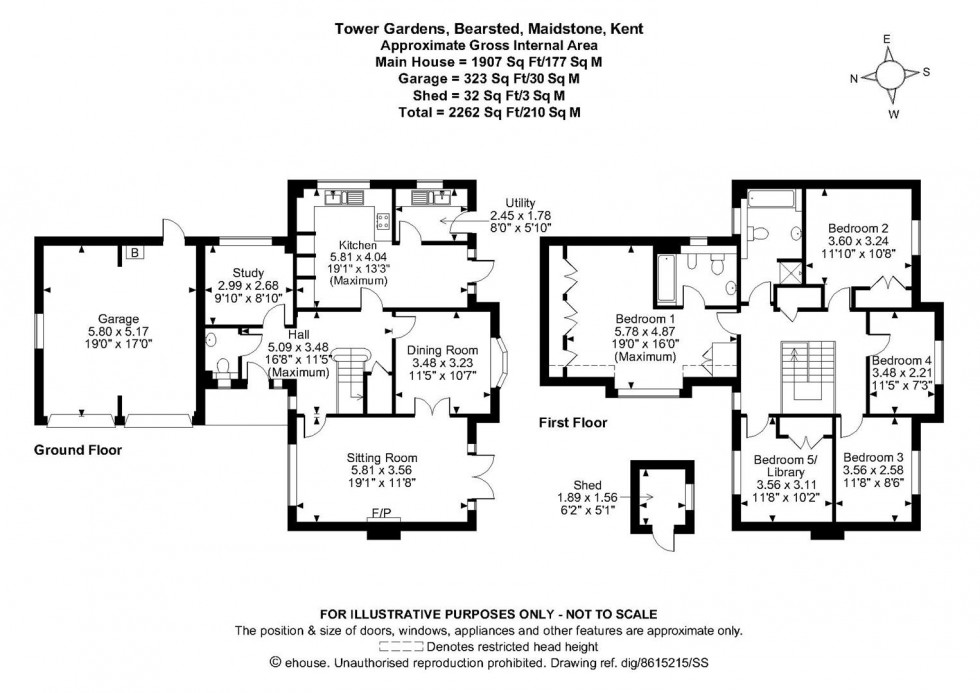 Floorplan for Tower Gardens, Bearsted, Maidstone