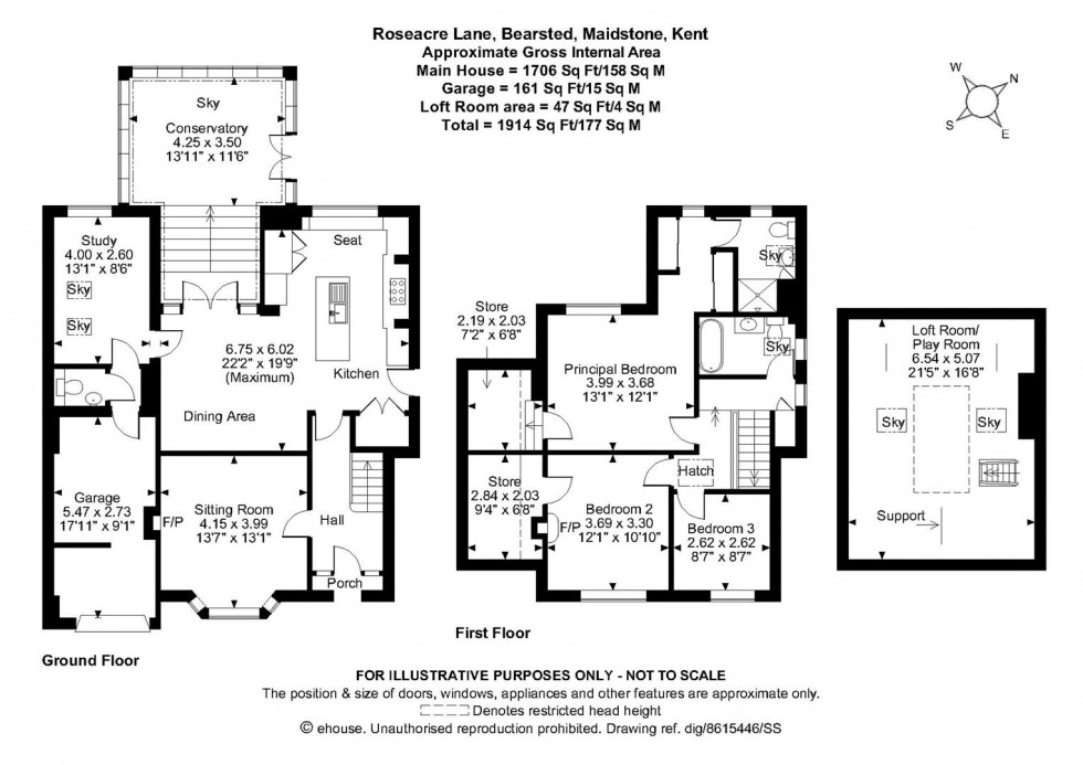 Floorplan for Roseacre Lane, Bearsted, Maidstone