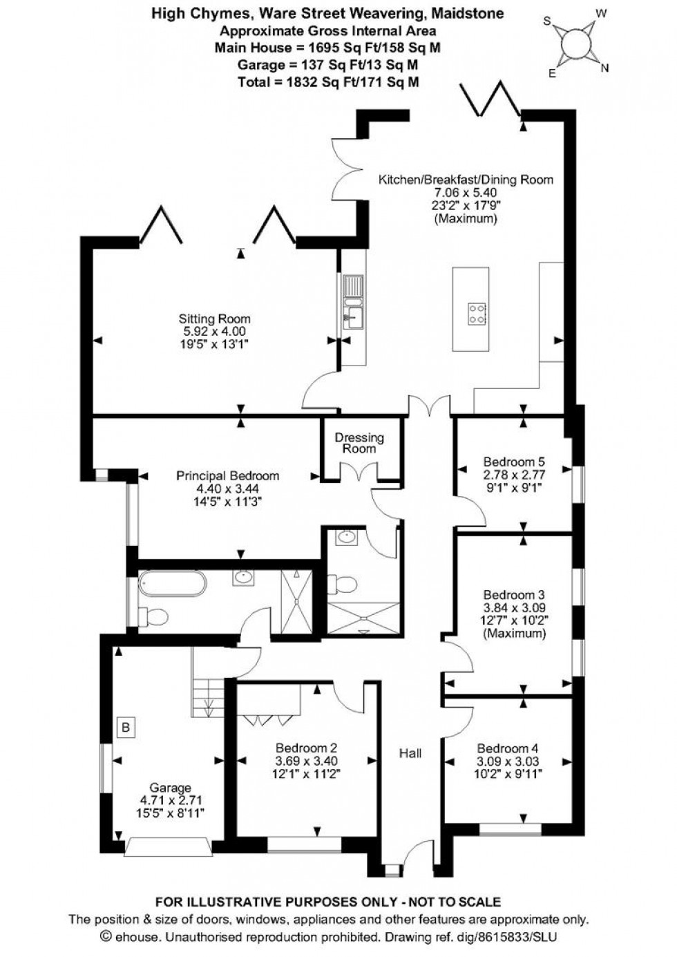 Floorplan for Ware Street, Weavering, Maidstone