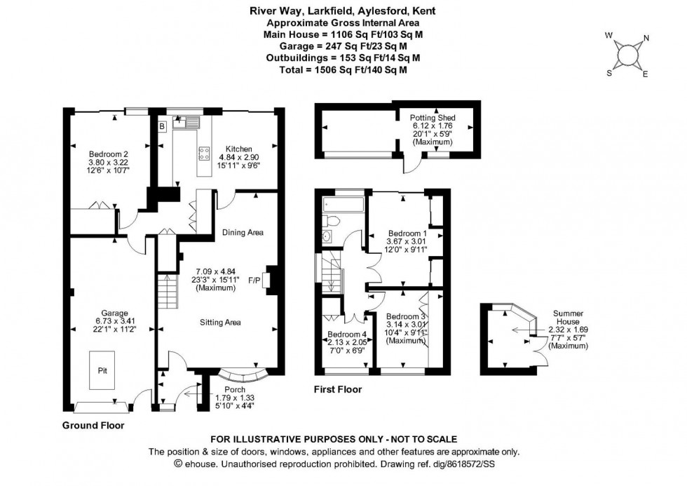 Floorplan for River Way, Larkfield, Aylesford