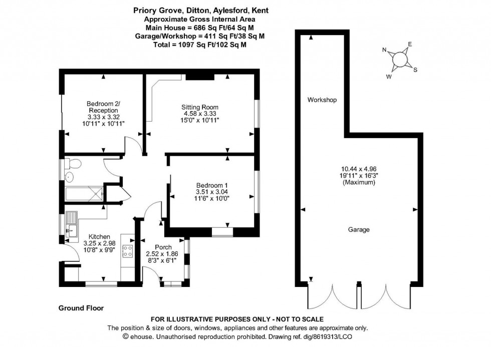 Floorplan for Priory Grove, Ditton, Aylesford