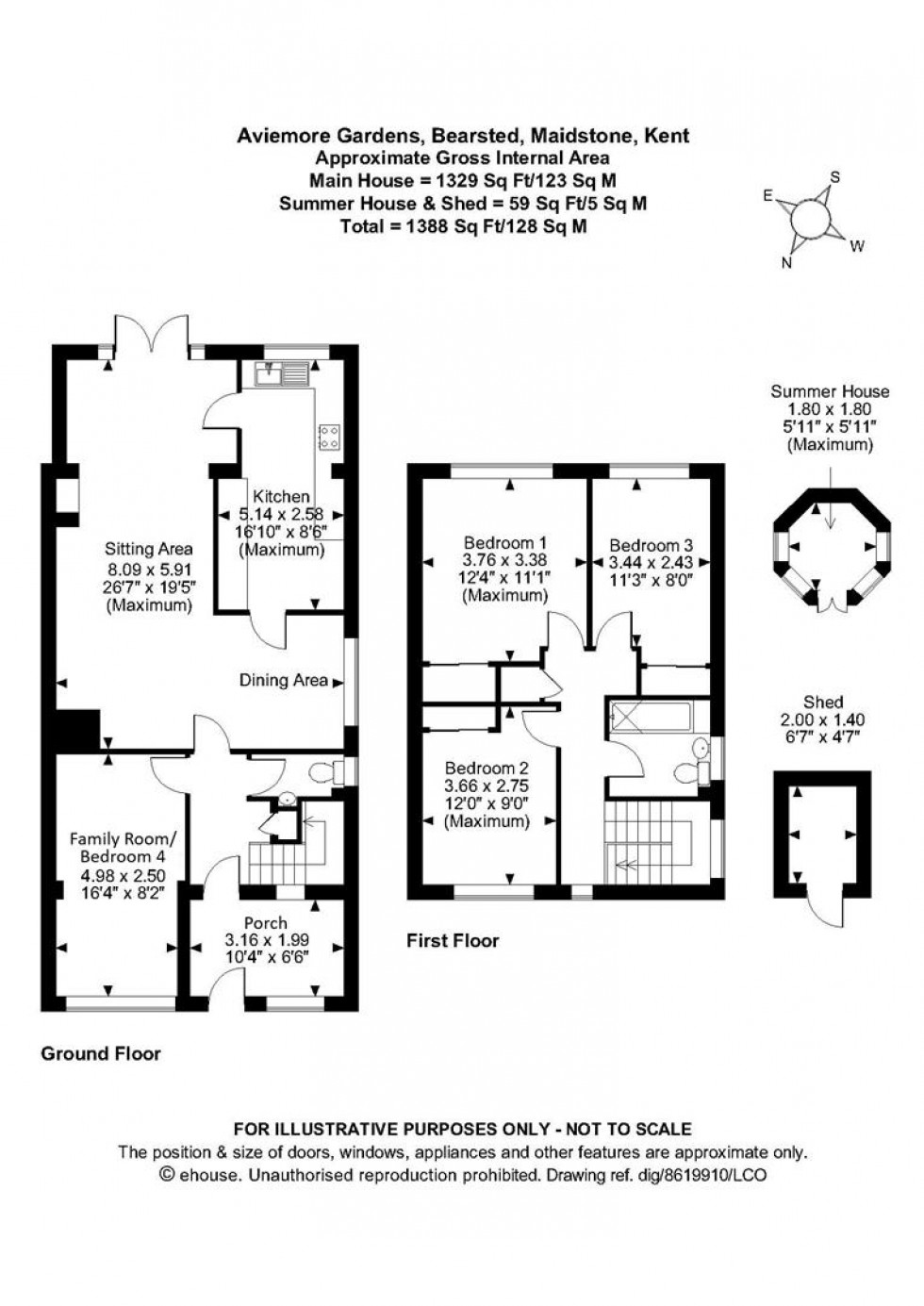 Floorplan for Aviemore Gardens, Bearsted, Maidstone