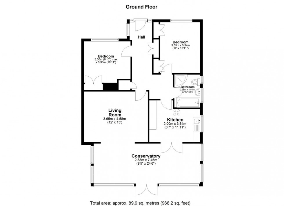 Floorplan for Orchard Close, Coxheath, Maidstone