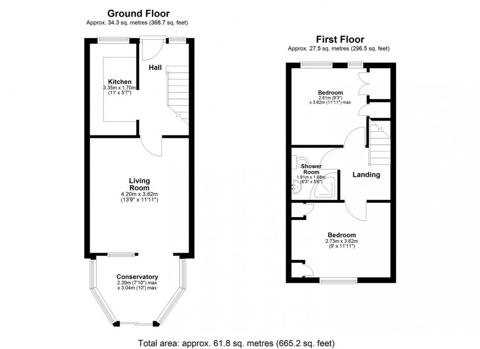 Floorplan for Linden Road, Coxheath, Maidstone