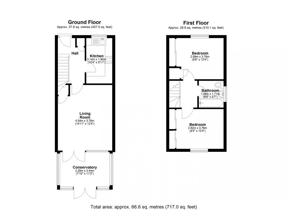 Floorplan for Garden Way, Kings Hill