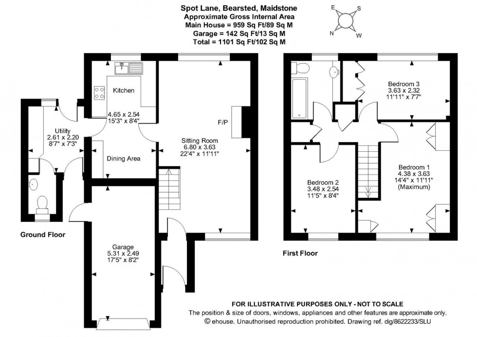 Floorplan for Spot Lane, Bearsted, Maidstone