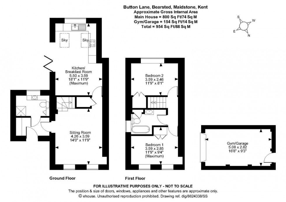 Floorplan for Button Lane, Bearsted, Maidstone