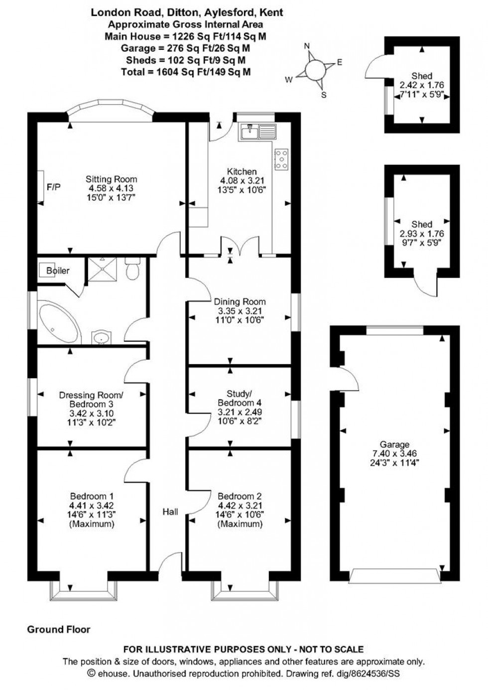 Floorplan for London Road, Ditton, Aylesford