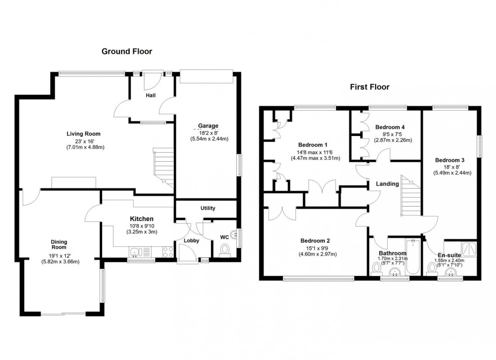 Floorplan for Tudor Avenue, Maidstone