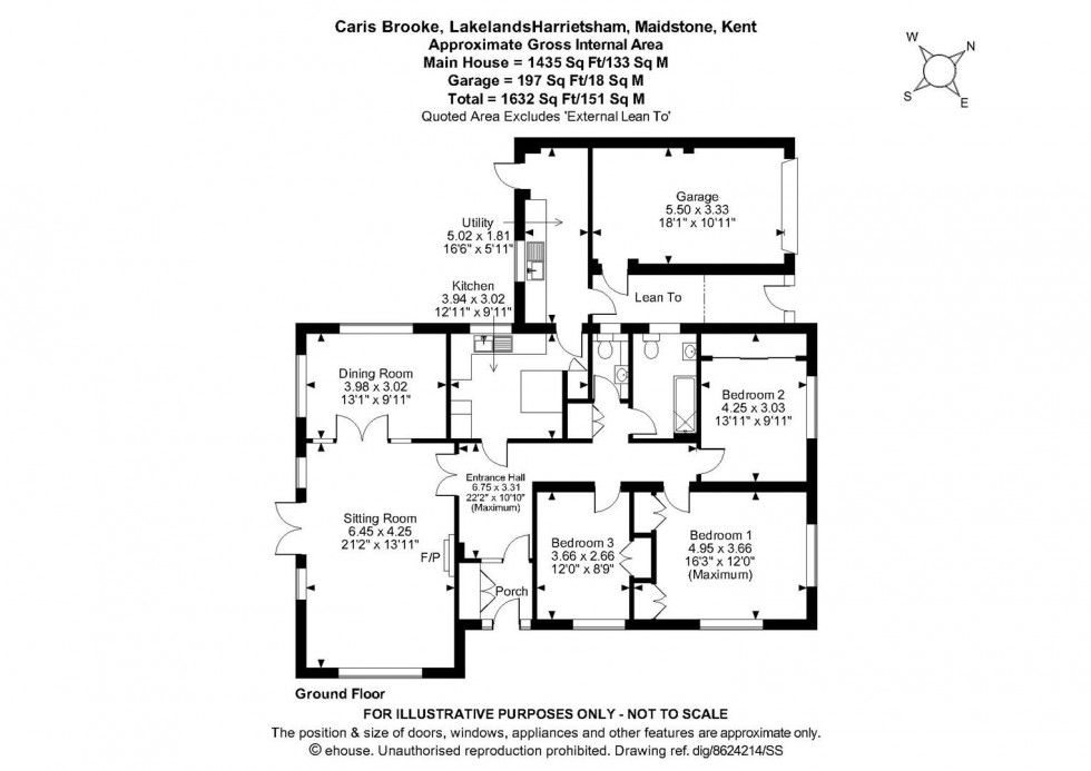 Floorplan for Lakelands, Harrietsham, Maidstone