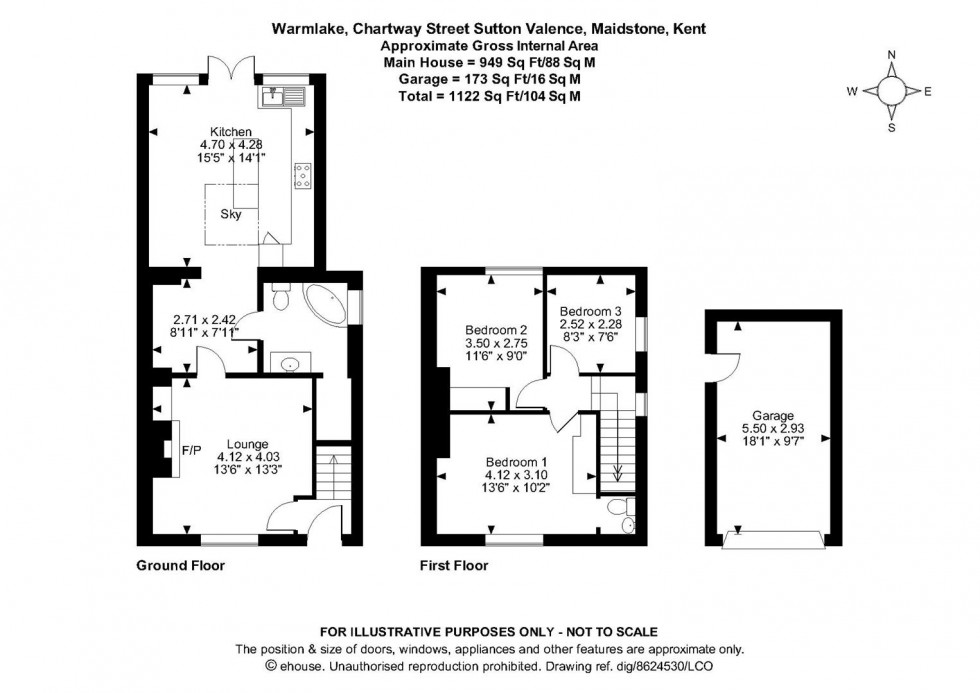 Floorplan for Chartway Street, Sutton Valence