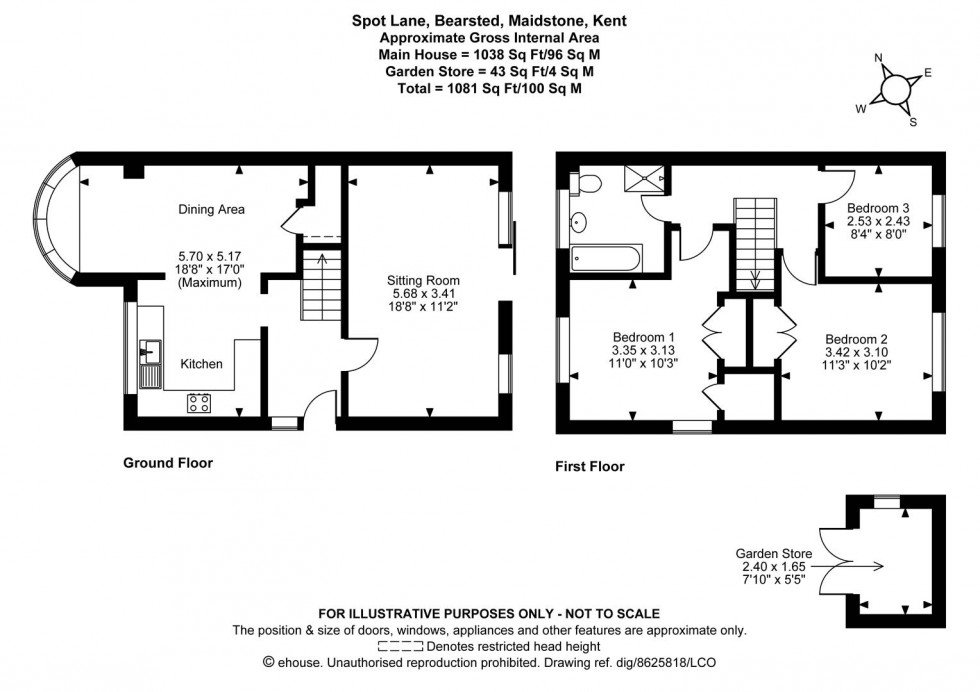 Floorplan for Spot Lane, Bearsted, Maidstone