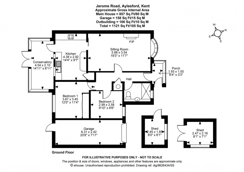 Floorplan for Jerome Road, Larkfield