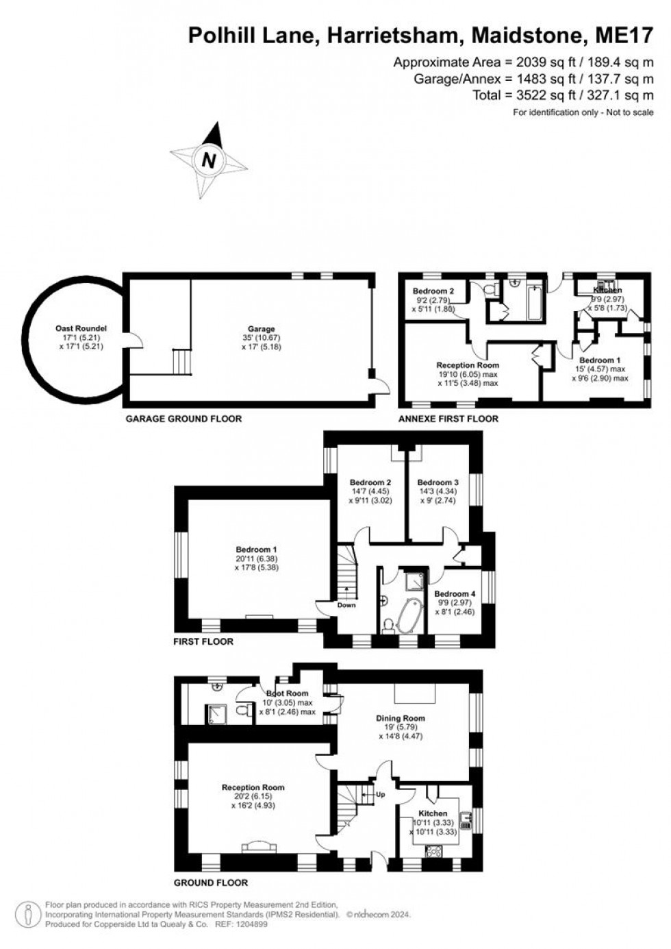 Floorplan for Polhill Lane, Harrietsham, Maidstone