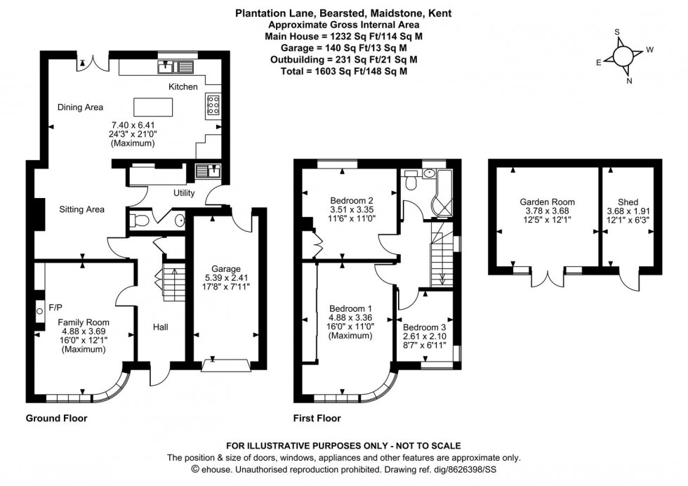 Floorplan for Plantation Lane, Bearsted, Maidstone