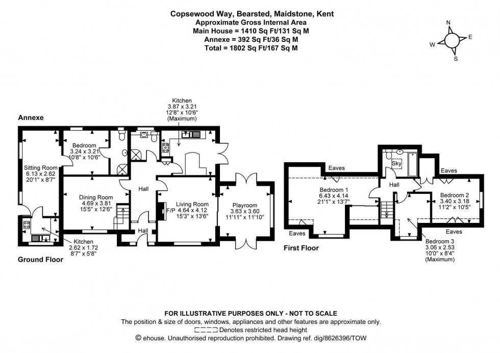 Floorplan for Copsewood Way, Bearsted, Maidstone