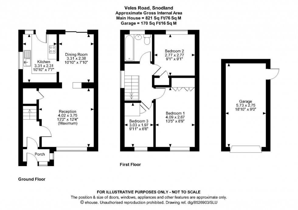 Floorplan for Veles Road, Snodland, ME6 5RB