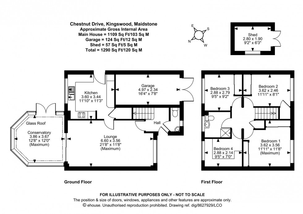 Floorplan for Chestnut Drive, Kingswood, Maidstone