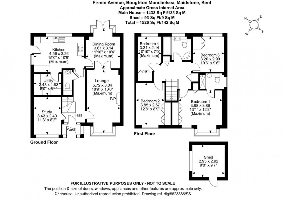 Floorplan for Firmin Avenue, Boughton Monchelsea, Maidstone