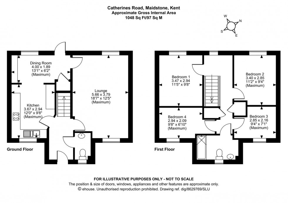 Floorplan for St. Catherines Road, Maidstone