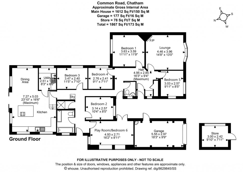 Floorplan for Common Road, Chatham