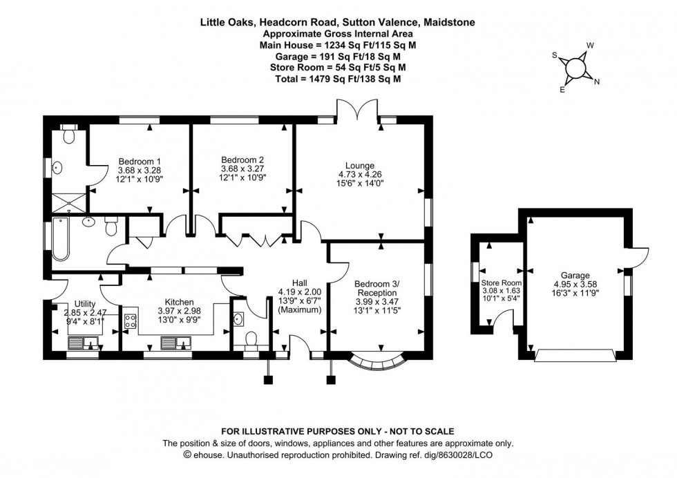 Floorplan for Headcorn Road, Sutton Valence, Maidstone