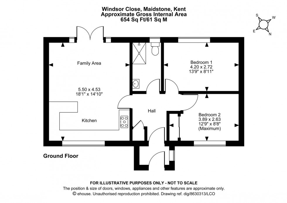 Floorplan for Windsor Close, Maidstone