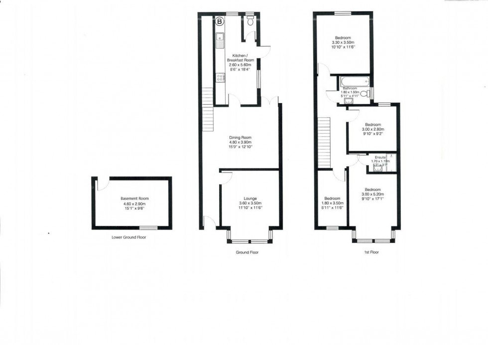 Floorplan for St. Philips Avenue, Maidstone