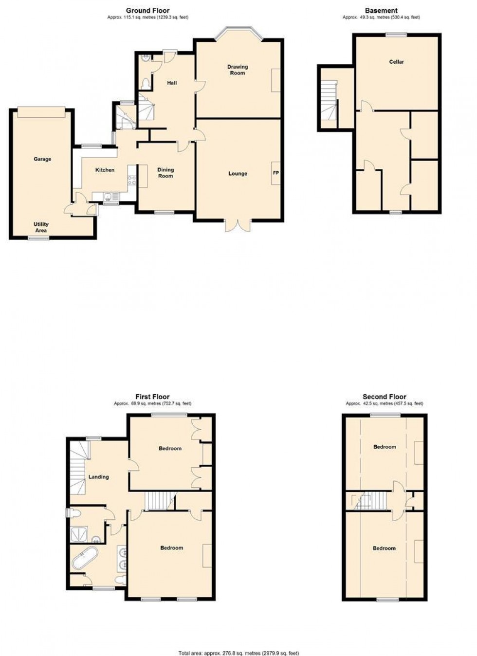 Floorplan for Lower Fant Road, Maidstone