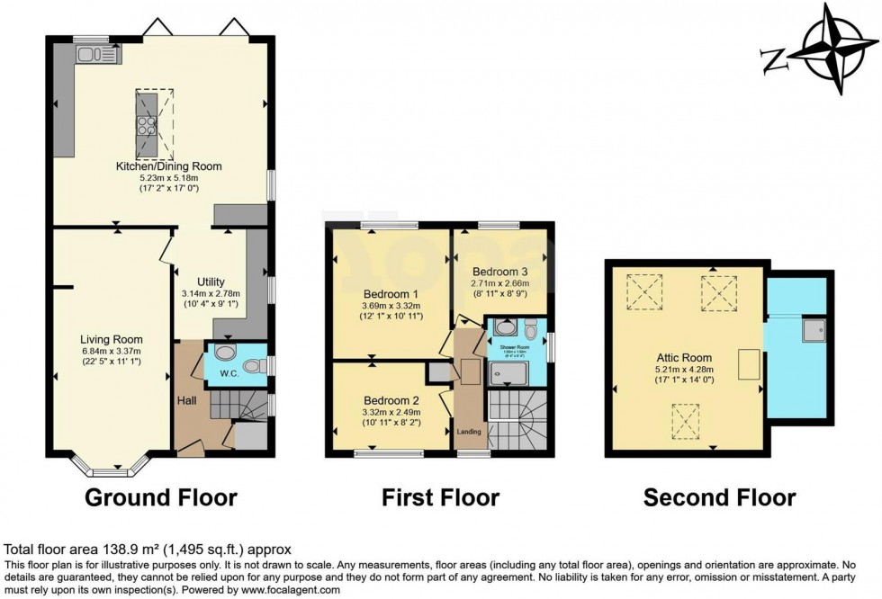 Floorplan for Hornbeam Close, Larkfield, Aylesford