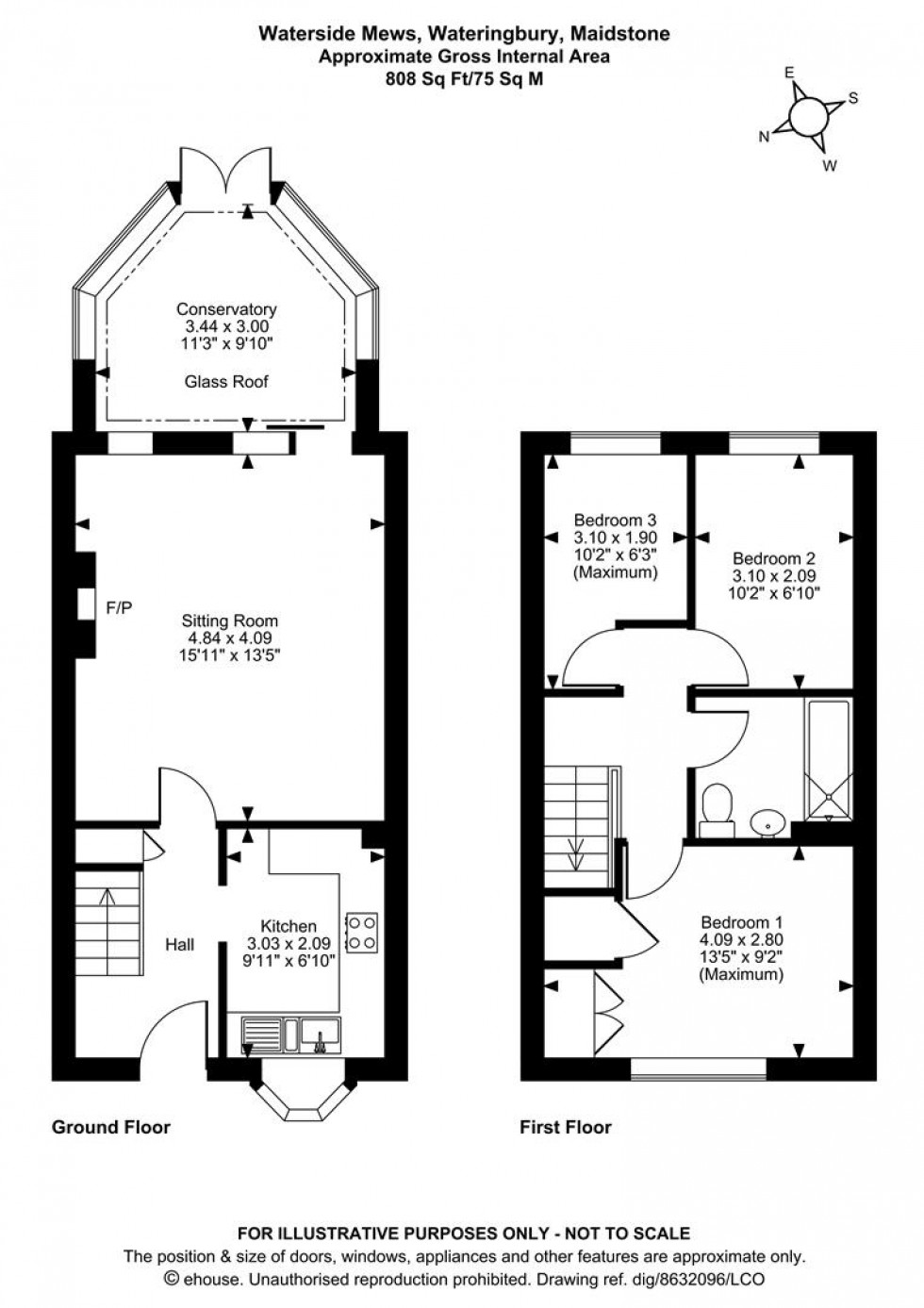 Floorplan for Waterside Mews, Wateringbury, Maidstone