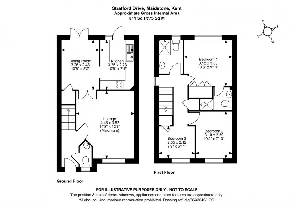 Floorplan for Stratford Drive, Maidstone